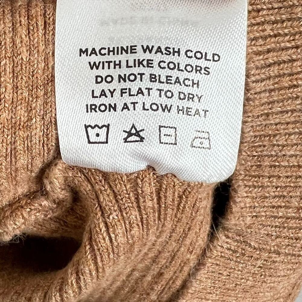 Reset R Label Sweater Womens L/XL Oversized Ribbed Brown Ribbed Linen Blend - Picture 5 of 8